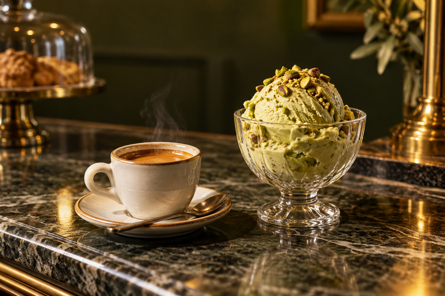 Espresso and gelato